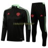 Manchester United Sweatshirts Anzüge Suit Quarter-zip 2022-23 Schwarze Für Kinder